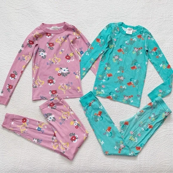 Hanna Andersson x Disney Princess Long Sleeve Pajamas (2 Sets - Rapunzel, Ariel) - Picture 1 of 5